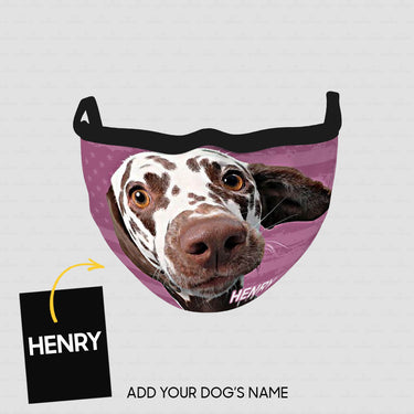 Personalized Dog Gift Idea - Dalmatian On Pink Background For Dog Lovers - Cloth Mask